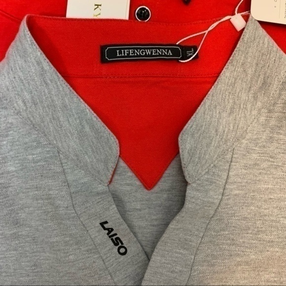 NEW unbranded red and grey mens long sleeve shirts - Picture 2 of 7